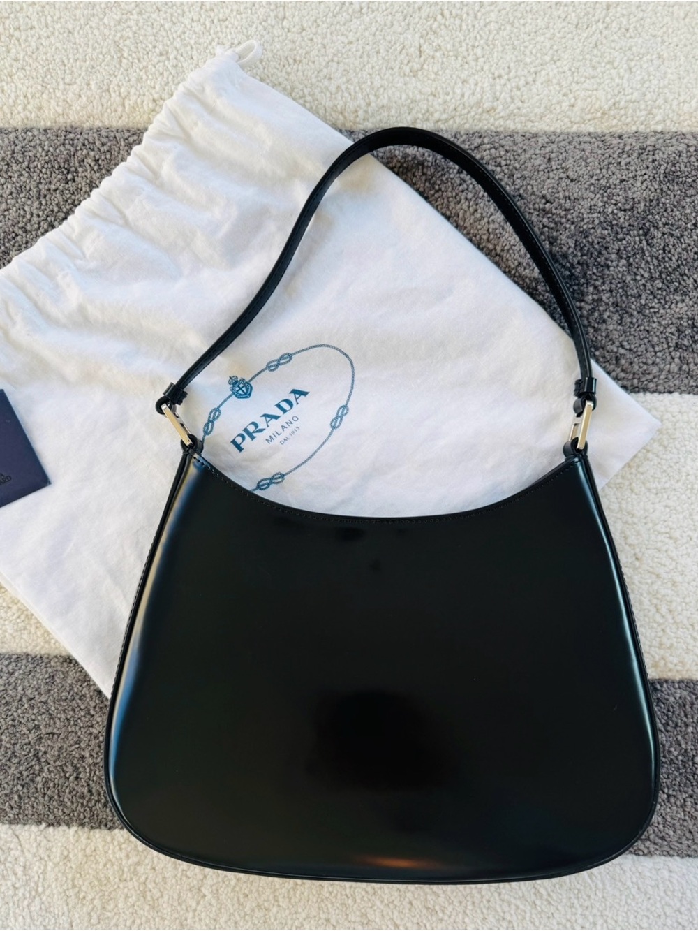 Prada Cleo Brushed Leather Shoulder Bag - Picture 2 of 14